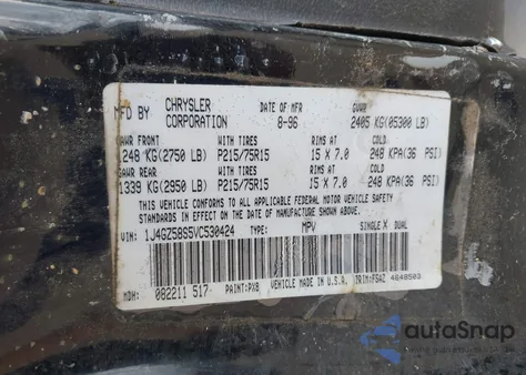 1997 Jeep Grand Cherokee Laredo/Tsi from USA, damaged, VIN 1J4GZ58S5VC530424